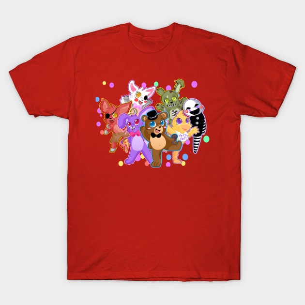 Five Night's at Freddy's Party T-Shirt by Sam Sawyer